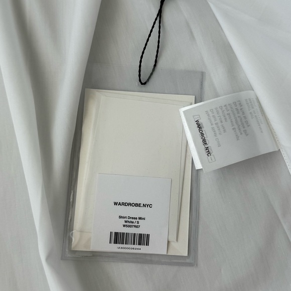 NWT Wardrobe NYC White Shirt Dress Mini Size Small - Picture 6 of 6